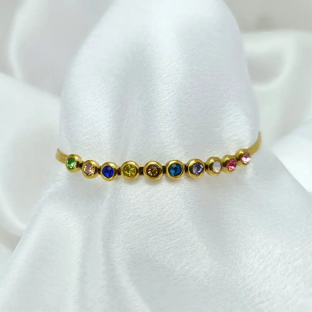 Antique gold stone elegant bangle set for women