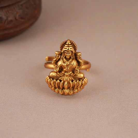 Maa Laxmi Sarvasvi Antique Ring