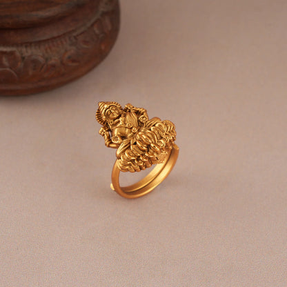 Maa Laxmi Sarvasvi Antique Ring