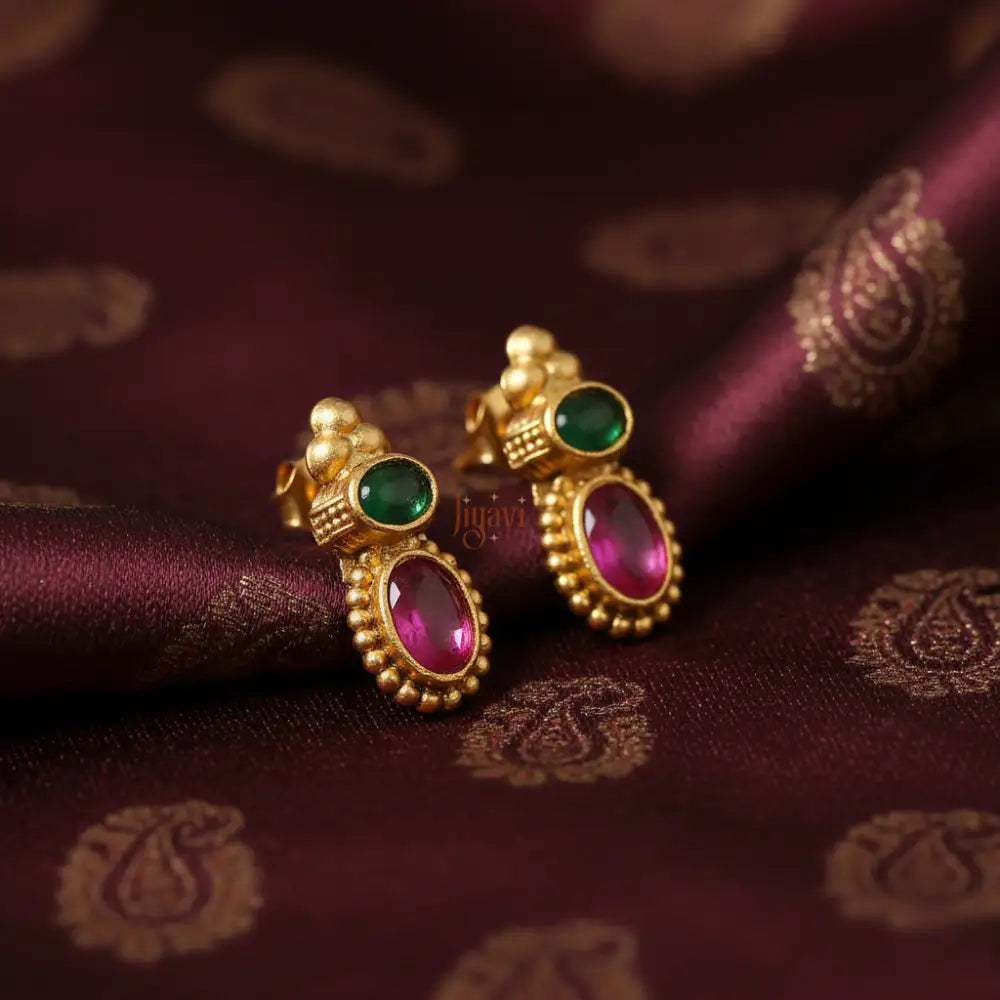 Red stone Traditional Necklace Set