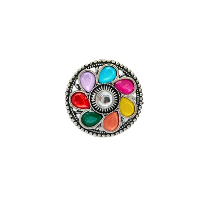 Jiyavi's "Bohemian Blossom" Oxidised Ring for woman