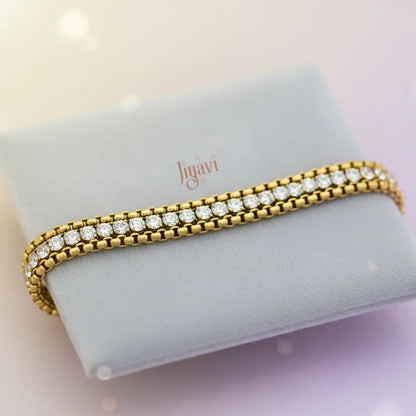 Crystal Chain Layered Bracelet