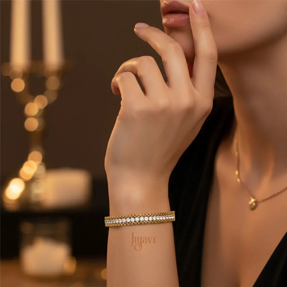 Crystal Chain Layered Bracelet