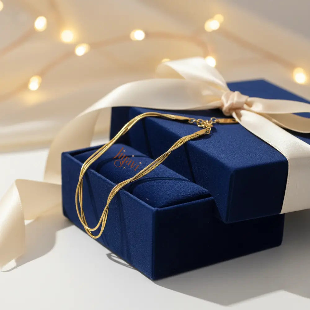 Golden Twist Snake Chain Bracelet