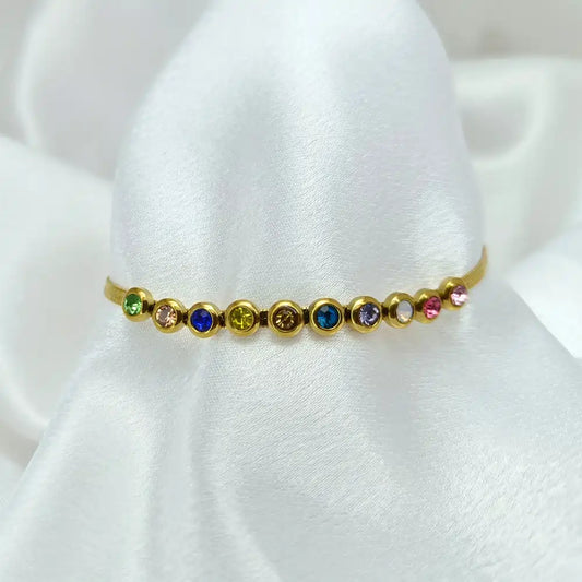 Antique gold stone elegant bangle set for women