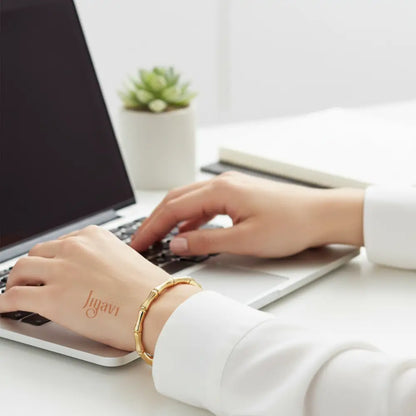 Golden Bamboo Bracelet