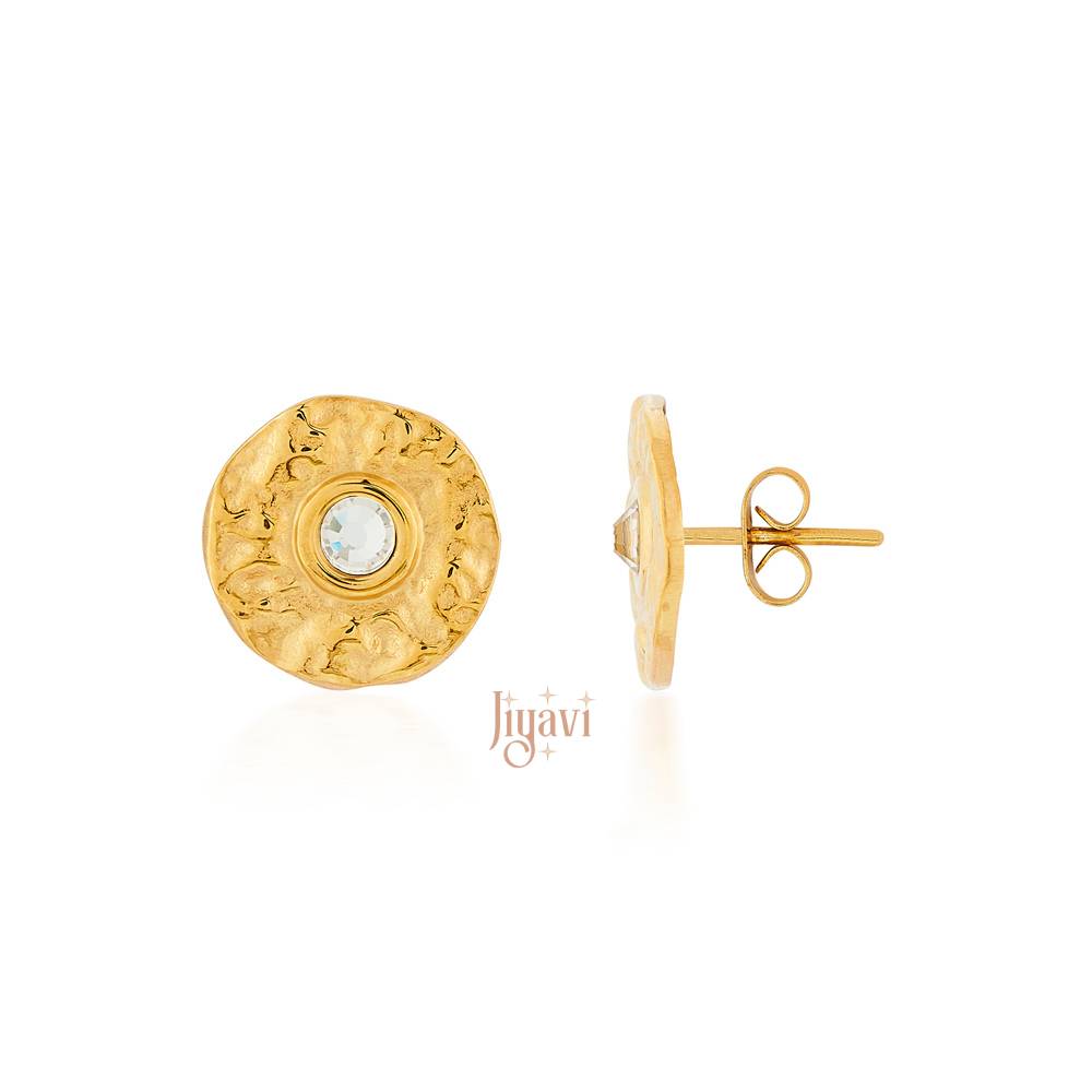 Demi-Fine Textured stud Earring