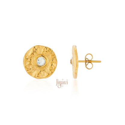 Demi-Fine Textured stud Earring