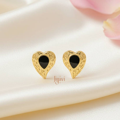 Demi-Fine Heart Stud Earring