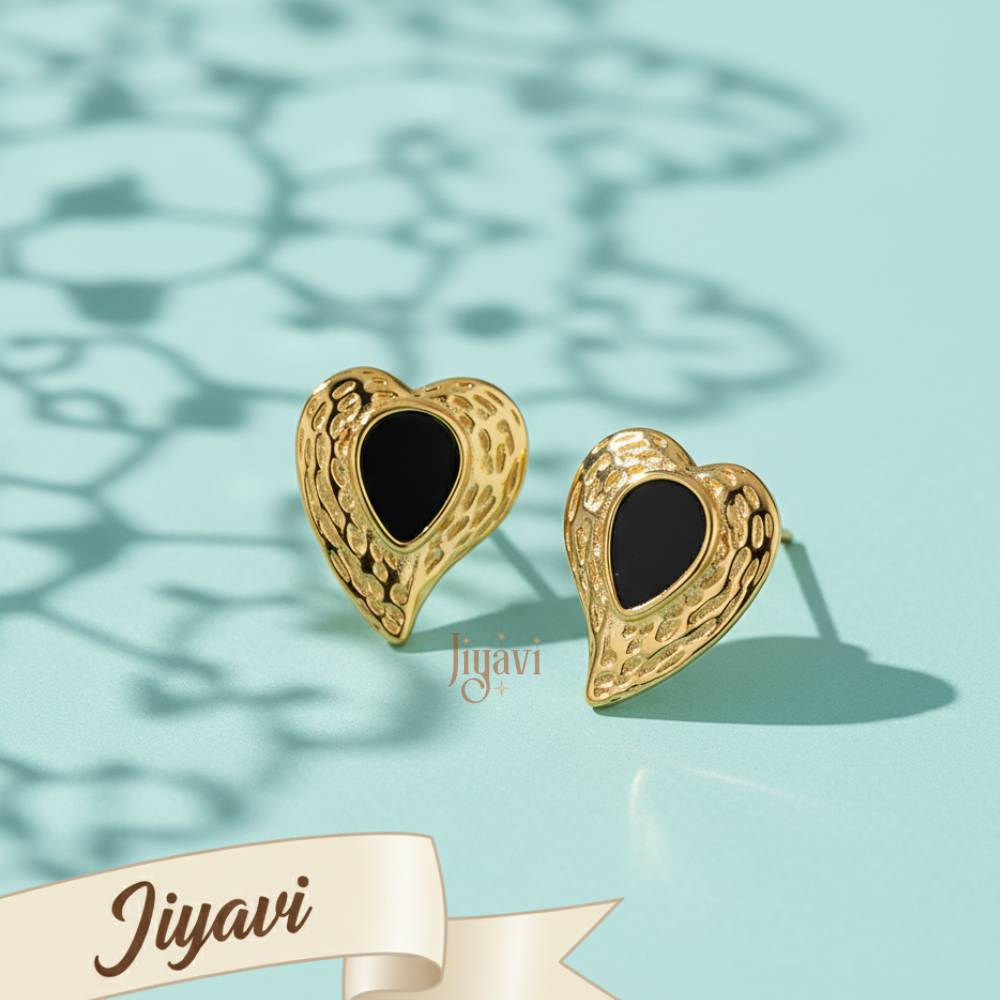 Demi-Fine Heart Stud Earring