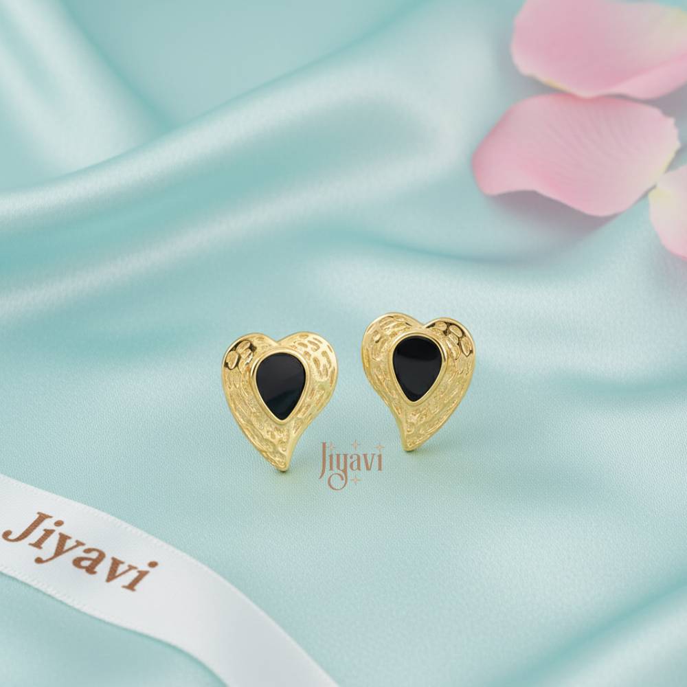 Demi-Fine Heart Stud Earring