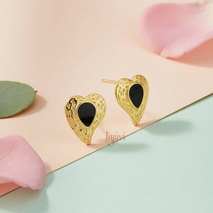 Demi-Fine Heart Stud Earring