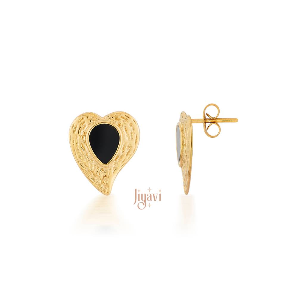 Demi-Fine Heart Stud Earring