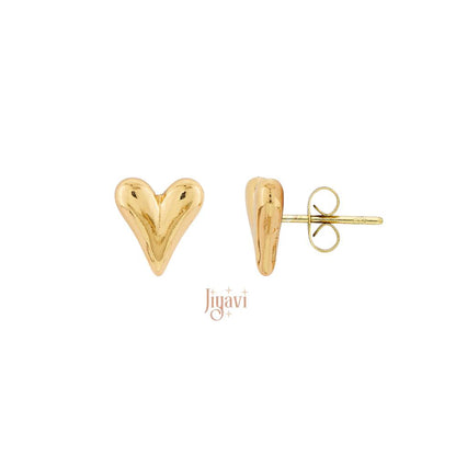 Demi-Fine Sweetheart Stud Earring