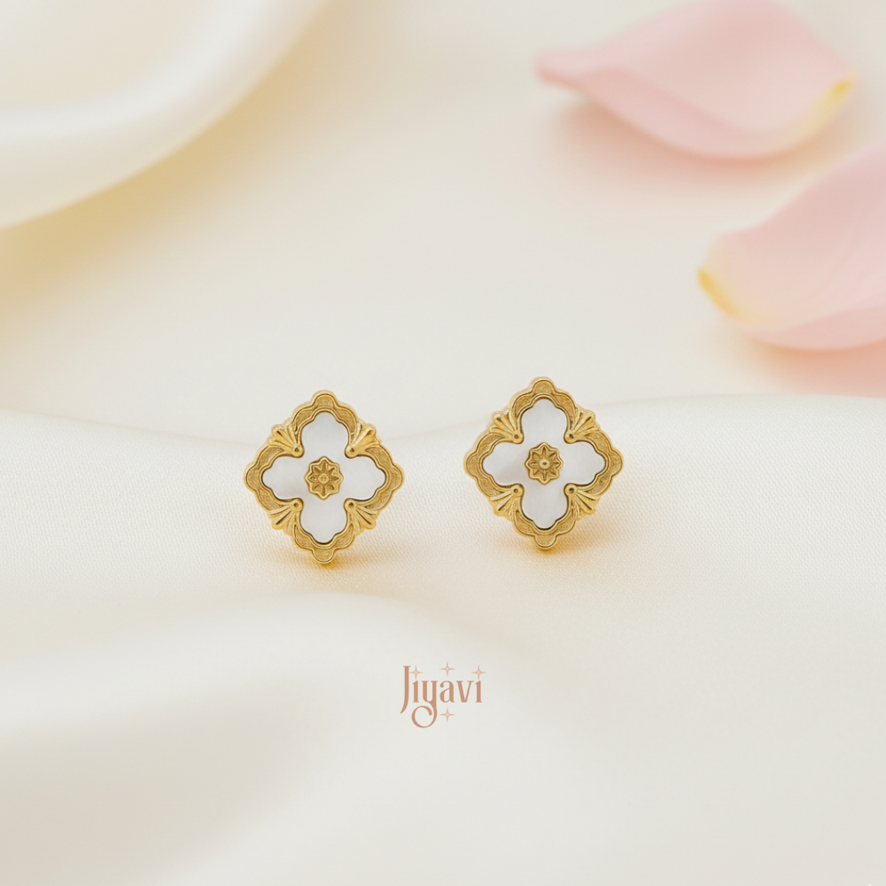 Demi-Fine Divine Fleur Stud Earring