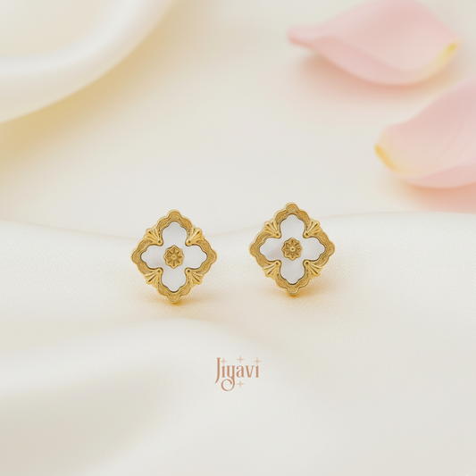 Demi-Fine Divine Fleur Stud Earring