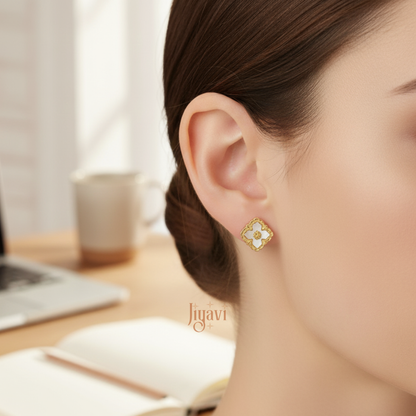 Demi-Fine Divine Fleur Stud Earring
