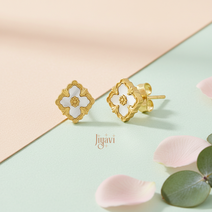 Demi-Fine Divine Fleur Stud Earring