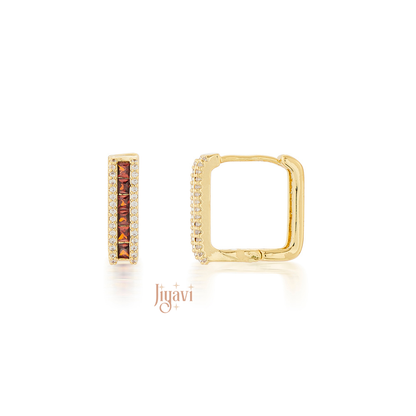 Demi-Fine CZ Huggie Hoop Earring