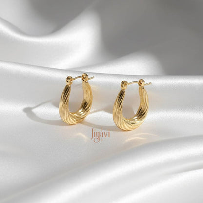 Demi-Fine Croissant Hoop Earrings