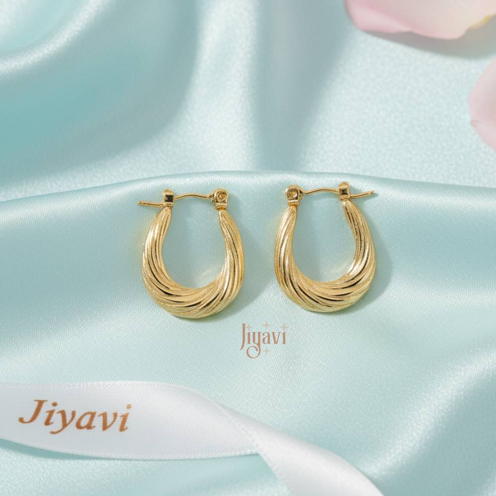 Demi-Fine Croissant Hoop Earrings