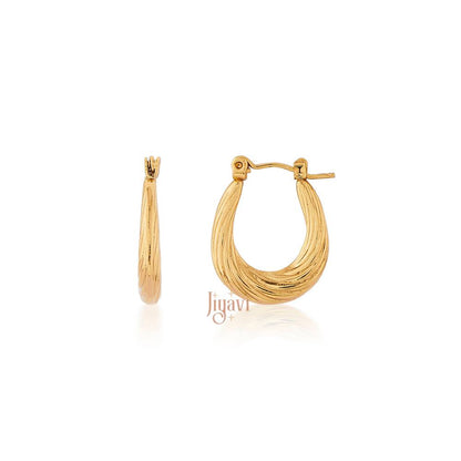 Demi-Fine Croissant Hoop Earrings
