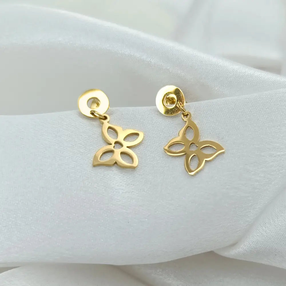 Jiyavi's Demi-Fine "Butterfly Bliss" Gold Plated Earring Combo