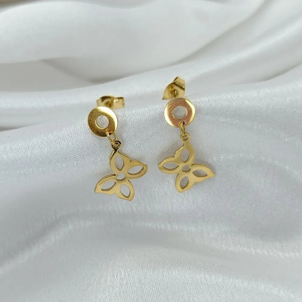 Jiyavi's Demi-Fine "Butterfly Bliss" Gold Plated Earring Combo