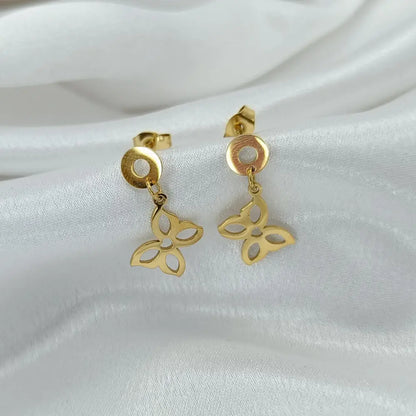 Jiyavi's Demi-Fine "Butterfly Bliss" Gold Plated Earring Combo