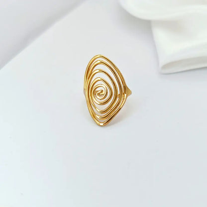 Jiyavi's Demi-Fine "Golden Vortex" Adjustable Ring