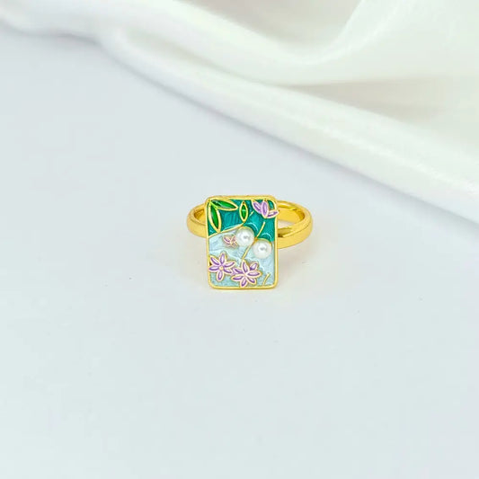Jiyavi's Demi-Fine "Garden Dreams" Adjustable Ring for woman