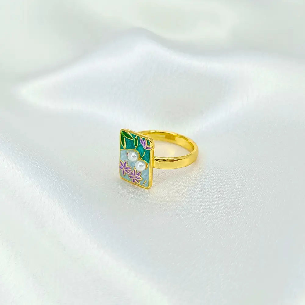 Jiyavi's Demi-Fine "Garden Dreams" Adjustable Ring for woman