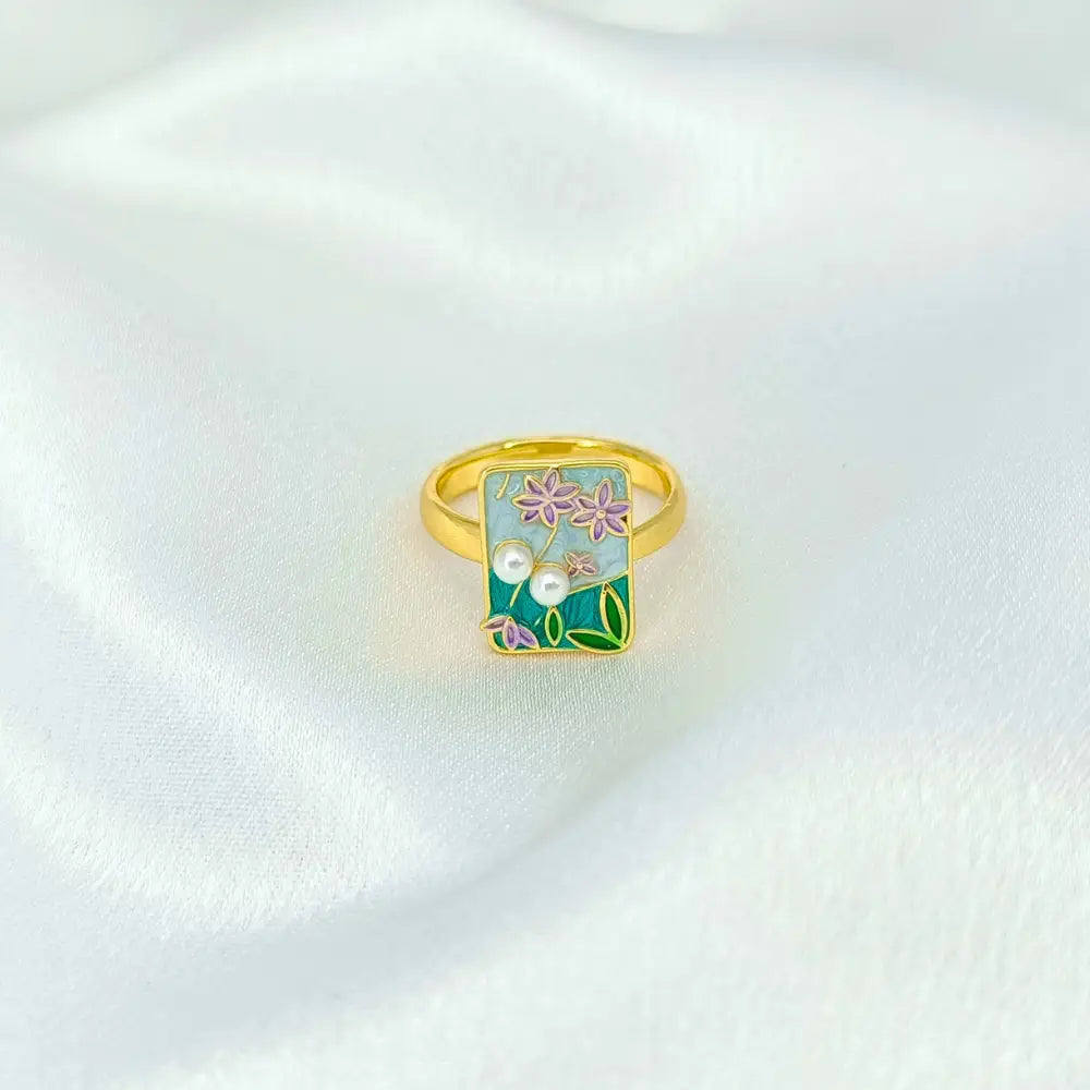 Jiyavi's Demi-Fine "Garden Dreams" Adjustable Ring for woman