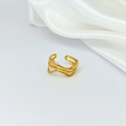 Jiyavi's Demi-Fine "Golden Ribbon" Adjustable Ring for woman