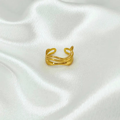 Jiyavi's Demi-Fine "Golden Ribbon" Adjustable Ring for woman