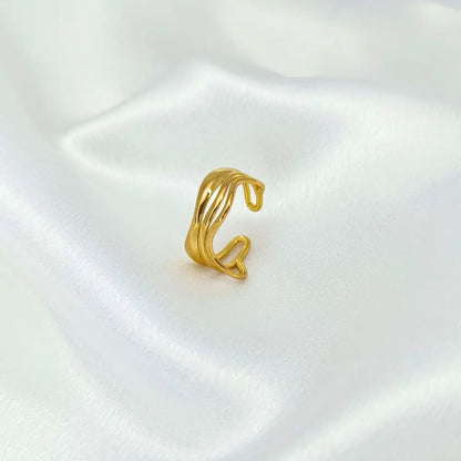 Jiyavi's Demi-Fine "Golden Ribbon" Adjustable Ring for woman