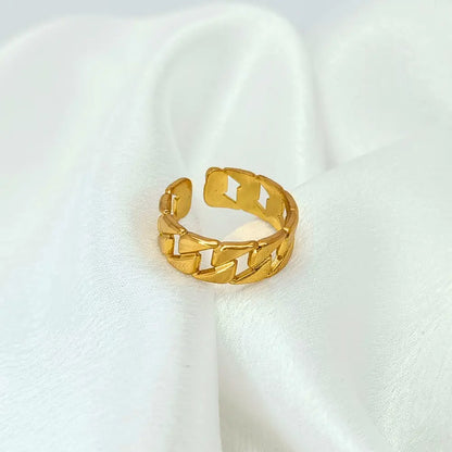 Jiyavi's Demi-Fine "Golden Chain" Anti-Tarnish Adjustable Ring for woman