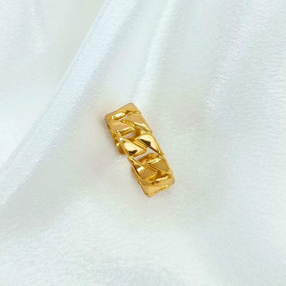 Jiyavi's Demi-Fine "Golden Chain" Anti-Tarnish Adjustable Ring for woman