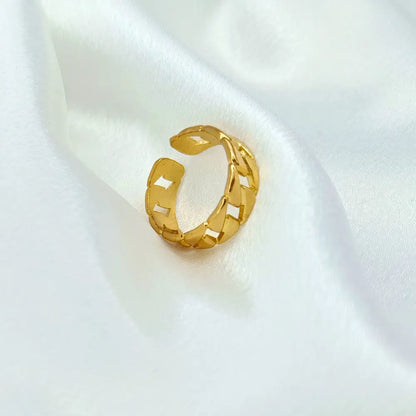 Jiyavi's Demi-Fine "Golden Chain" Anti-Tarnish Adjustable Ring for woman